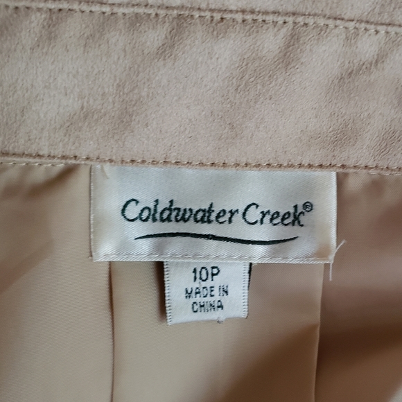 Coldwater Creek Faux Suede Shirt Jacket 10P Petite - Picture 10 of 11